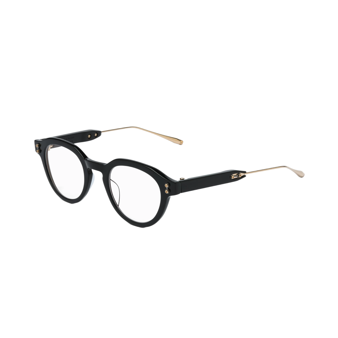 아코니 와이즈 쓰리 블랙 12K 골드 클리어 렌즈 - 몰디드 핏(Akoni Wise Three Black 12k Gold Clear Lenses - Molded Fit)