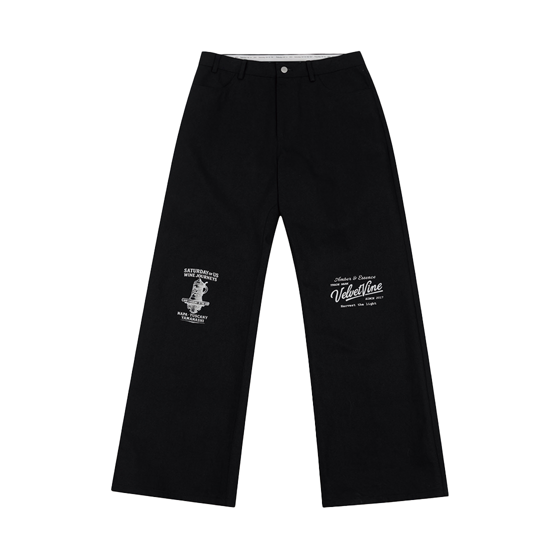 2503MLPBK2 STU Printing Pants Black