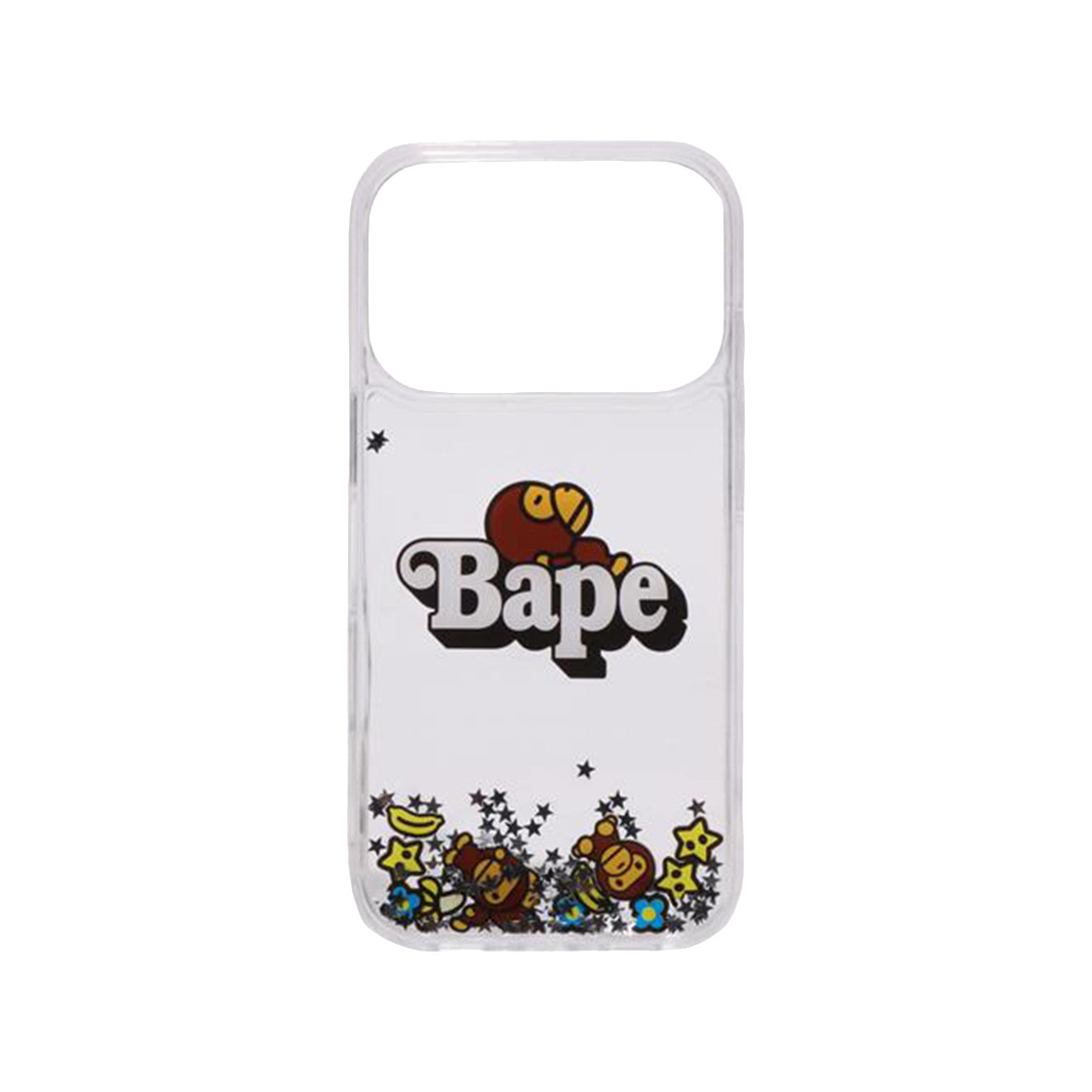 베이프 베이비 마일로 글리터 아이폰 17 프로 케이스 클리어(BAPE Baby Milo Glitter iPhone 17 Pro Case Clear)