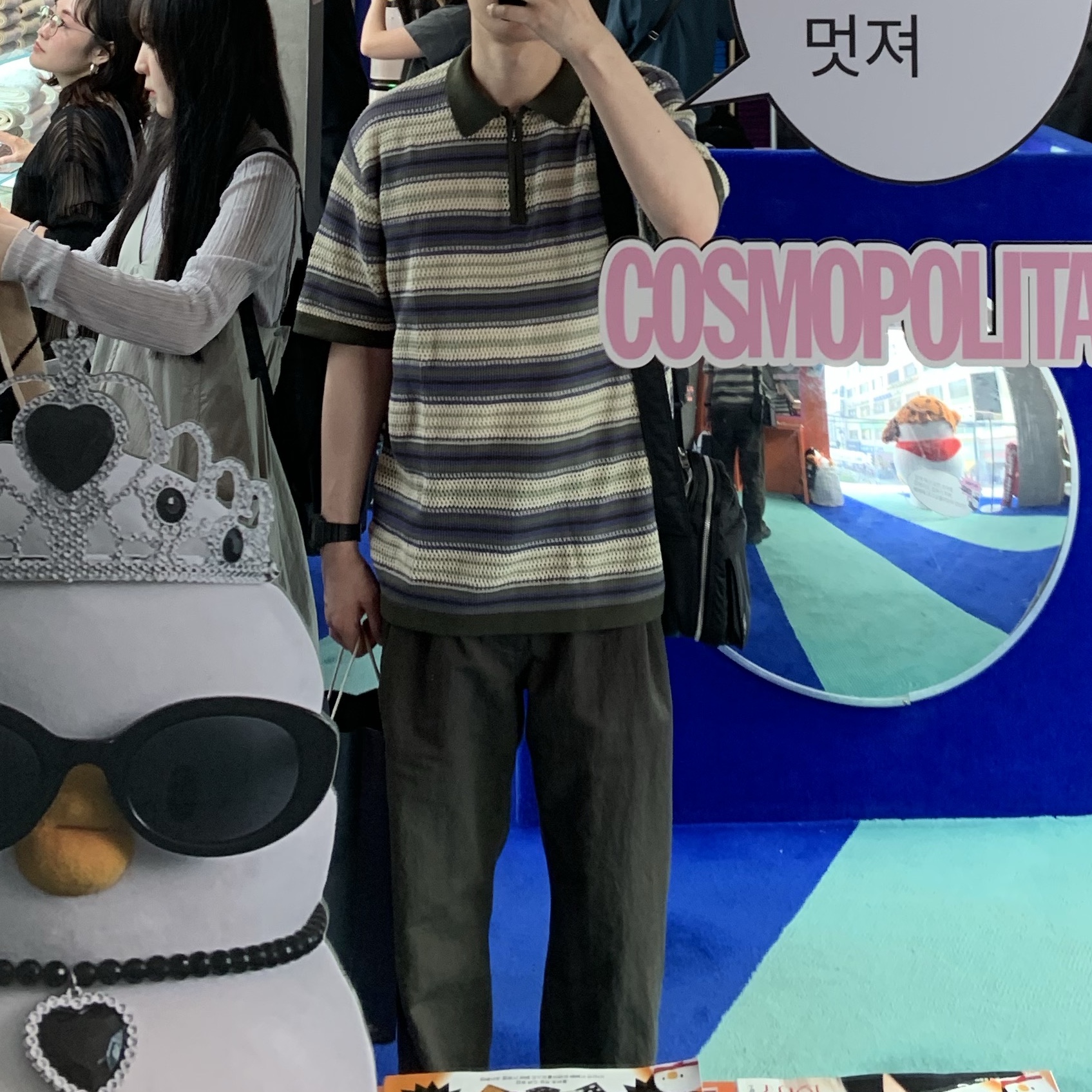 Porter Tanker Shoulder Bag S Black, Casio G-Shock DW-5600BB-1 착용 스타일