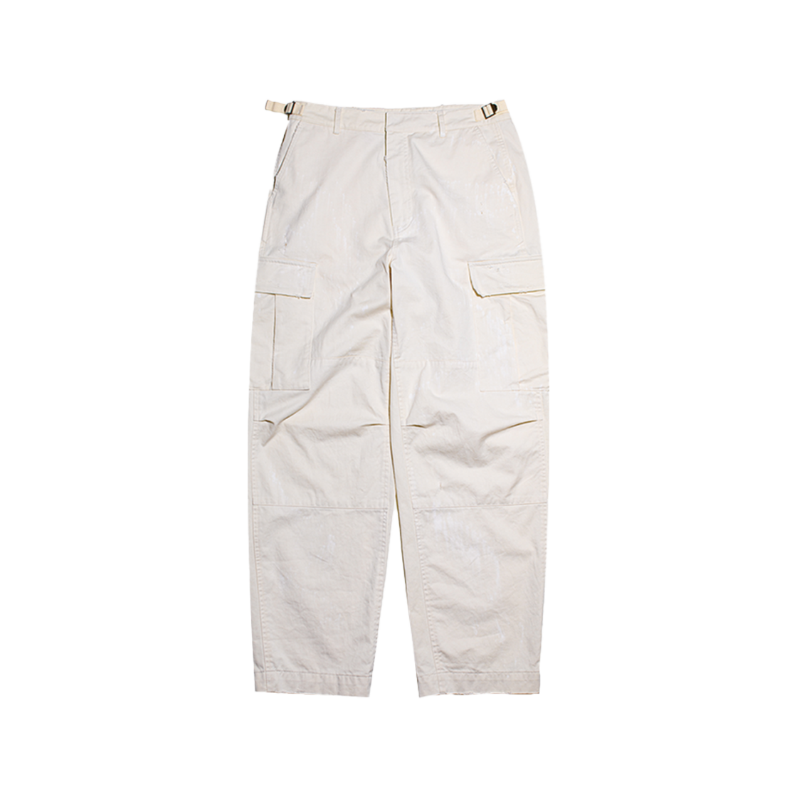 24ep2pt005C Gatherlazy Handcrafted Faded Washing Cargopants Cream