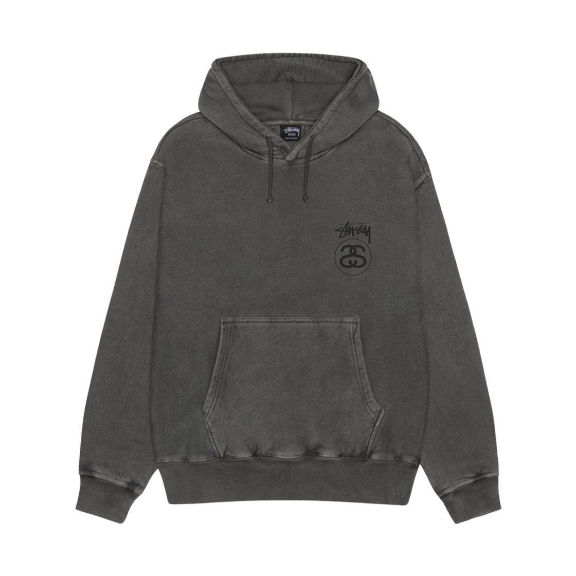 스투시 스탁 링크 피그먼트 다이드 후드 블랙(Stussy Stock Link Pigment Dyed Hoodie Black) - 2