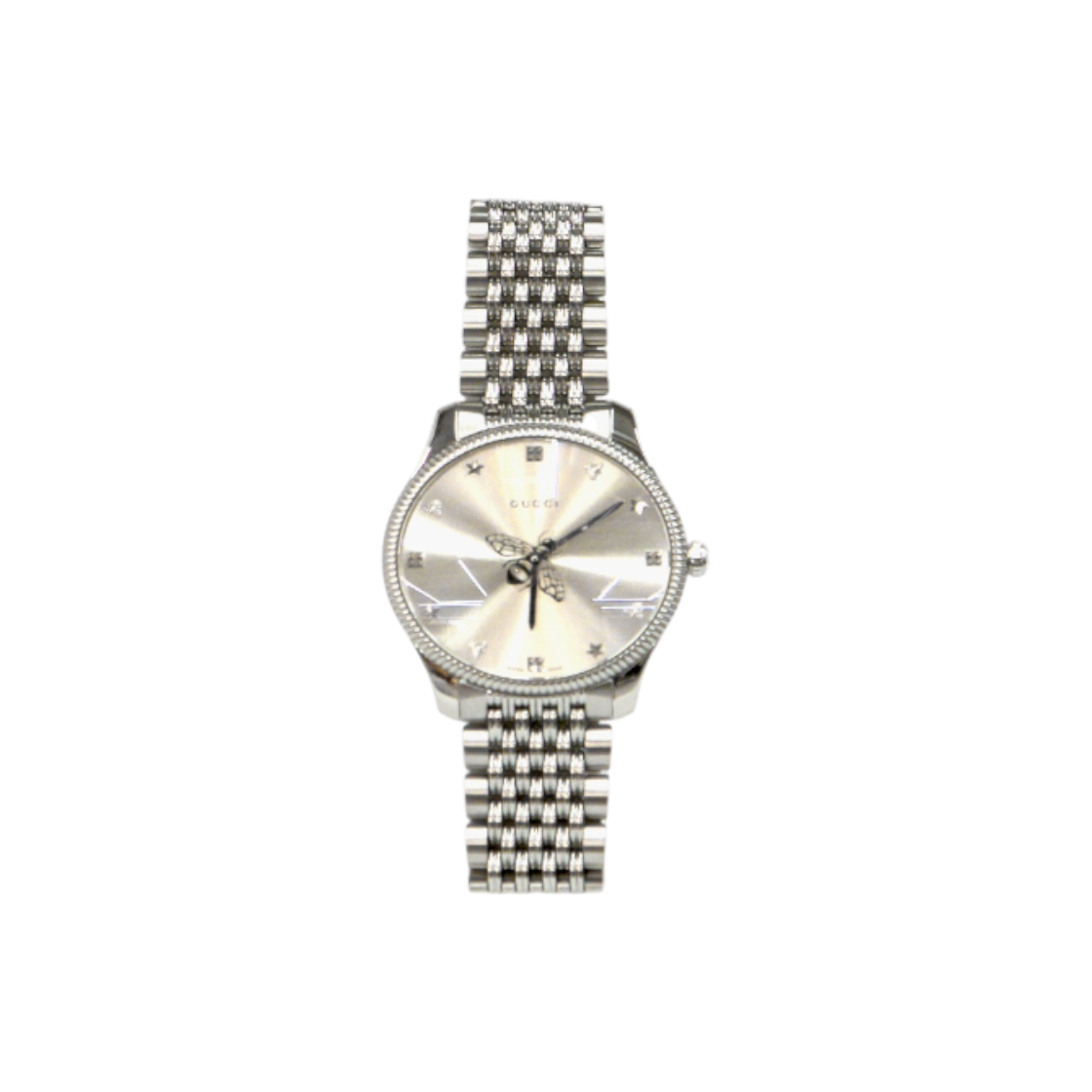 구찌 36MM 스틸 타임리스 화이트 쿼츠 시계 C-B33335(Gucci 36MM Steel Timeless White Quartz Watch C-B33335)