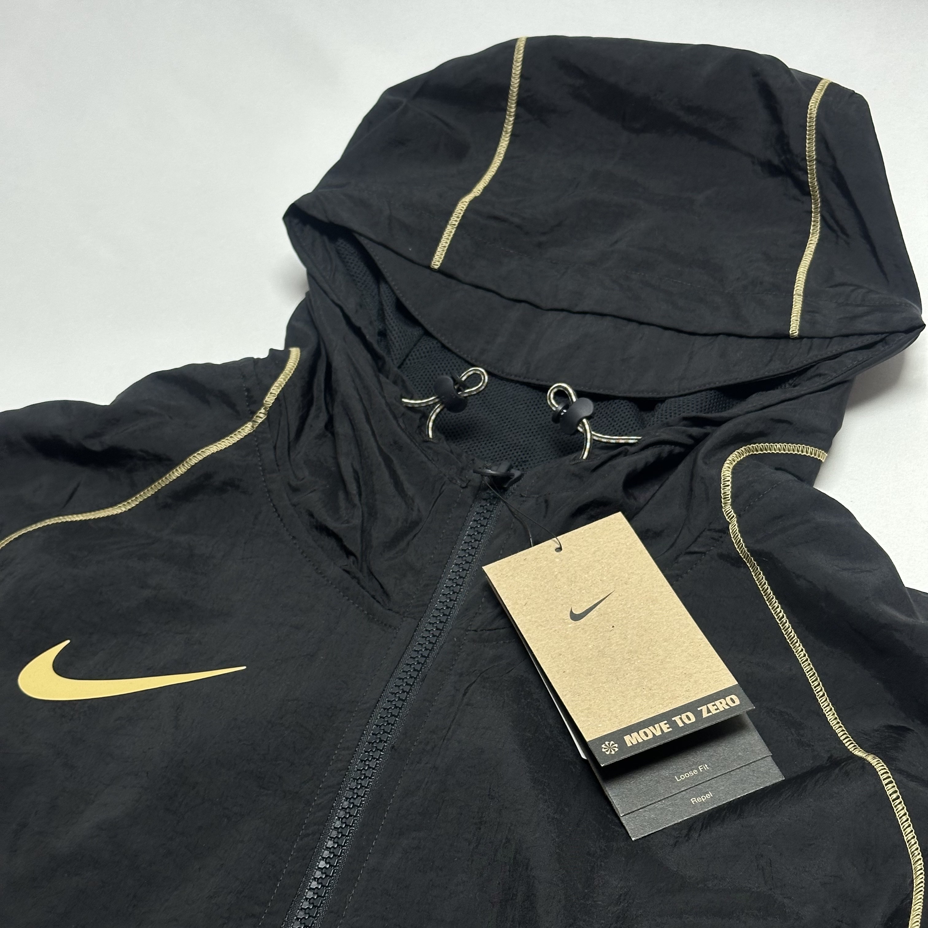 Nike Strike+ Repel Hooded Football Jacket Black Pale Ivory - Asia 착용 스타일 - 1