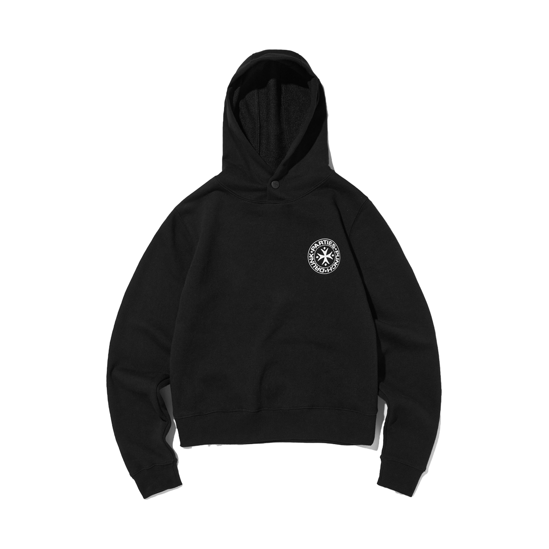 PDP252HD21ABK Punch Drunk Parties Circle Logo Slim Hoodie BLACK