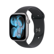 Apple Watch Series 11 46mm GPS Space Gray Aluminum Case with Sport Band S/M Black (Korean Ver.)