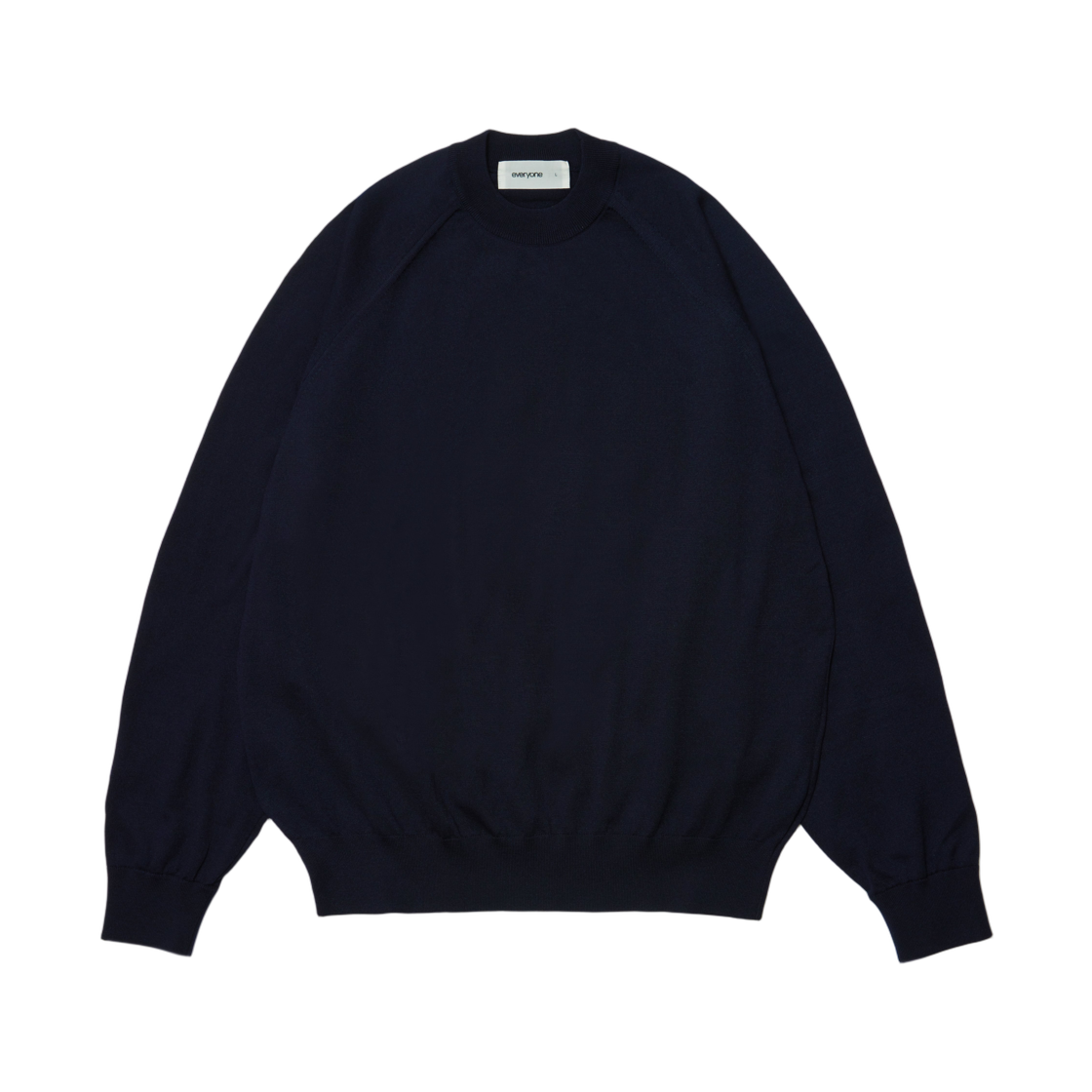 - everyone High Gauge Knit Sweater Navy