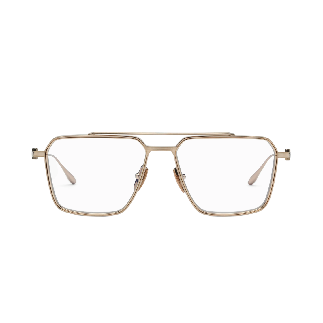 아코니 텔레스토 브러쉬드 12K 골드 샤이니 12K 골드 클리어 렌즈(Akoni Telesto Brushed 12k Gold Shiny 12k Gold Clear Lenses) - 2