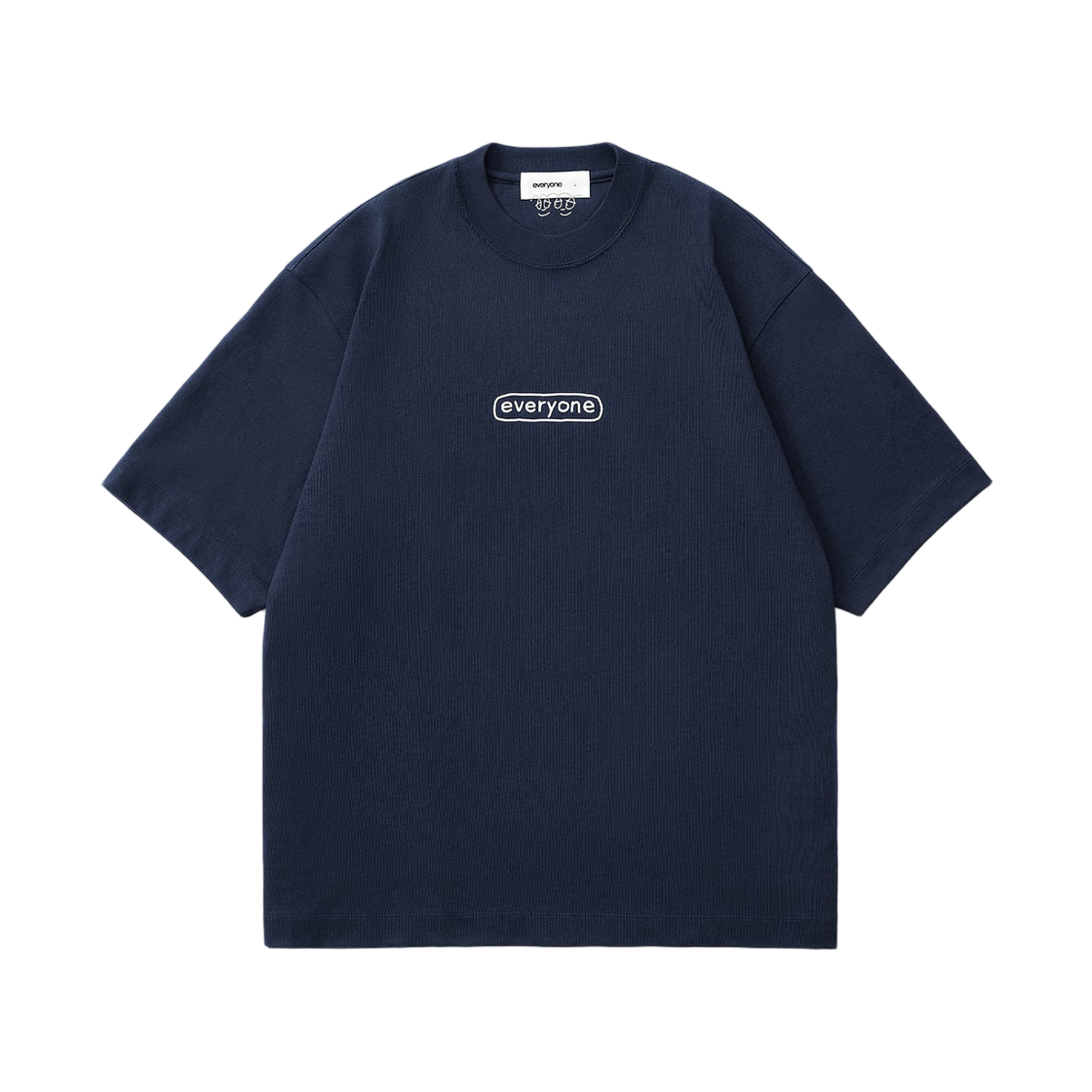 - everyone J.30000 Sketchy Logo Short Sleeve T-Shirt Navy