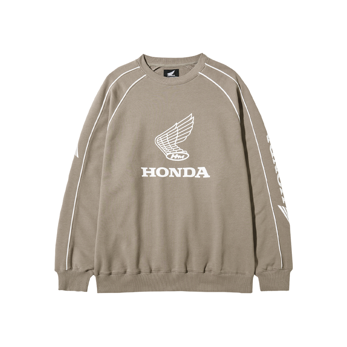 HFF1CR303ABR Honda Classic Wing Logo Demage Sweat Shirt Brown