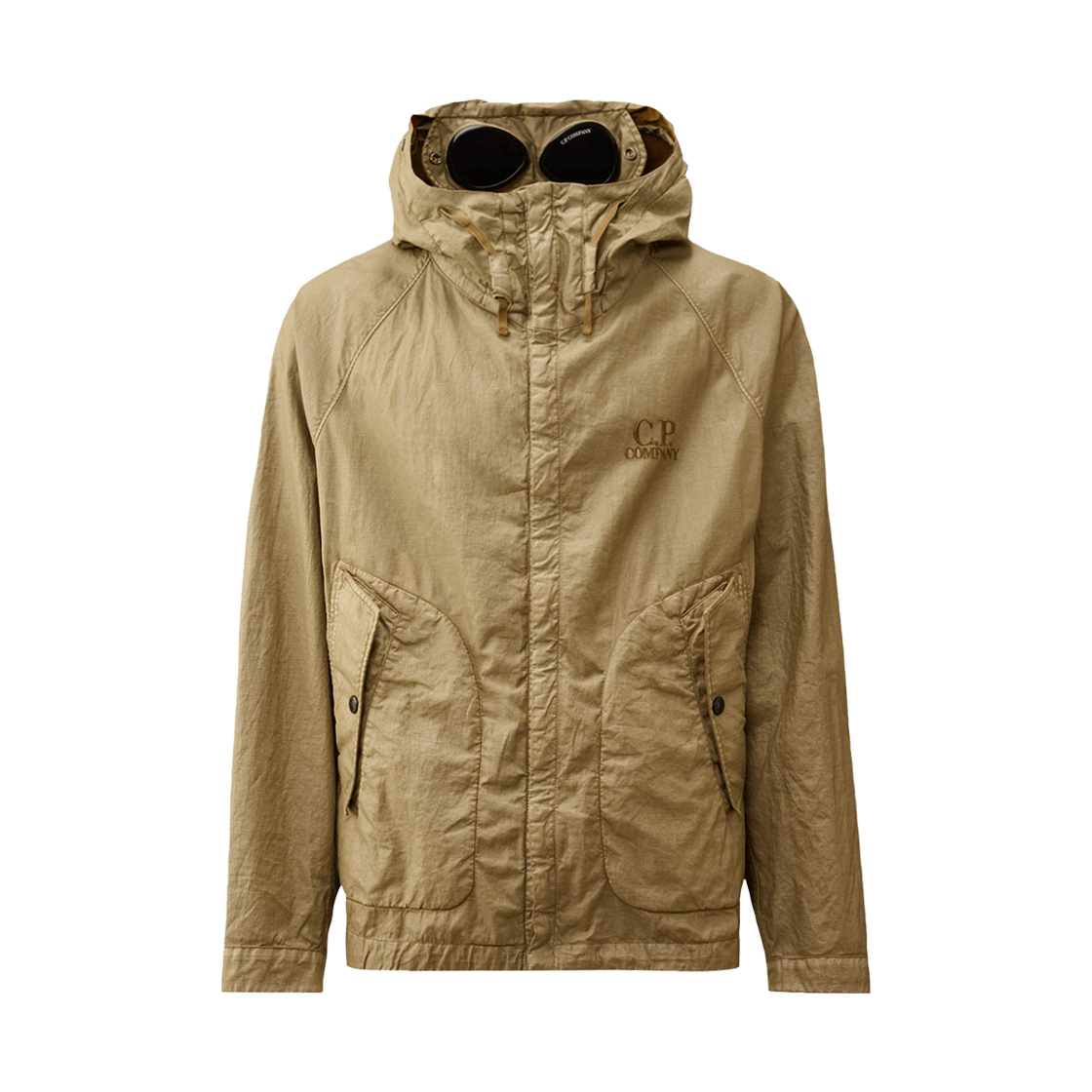 C.P. 컴퍼니 린노 왁스 고글 자켓 베이지 - 25SS(C.P. Company Lino Wax Goggle Jacket Beige - 25SS) - 1