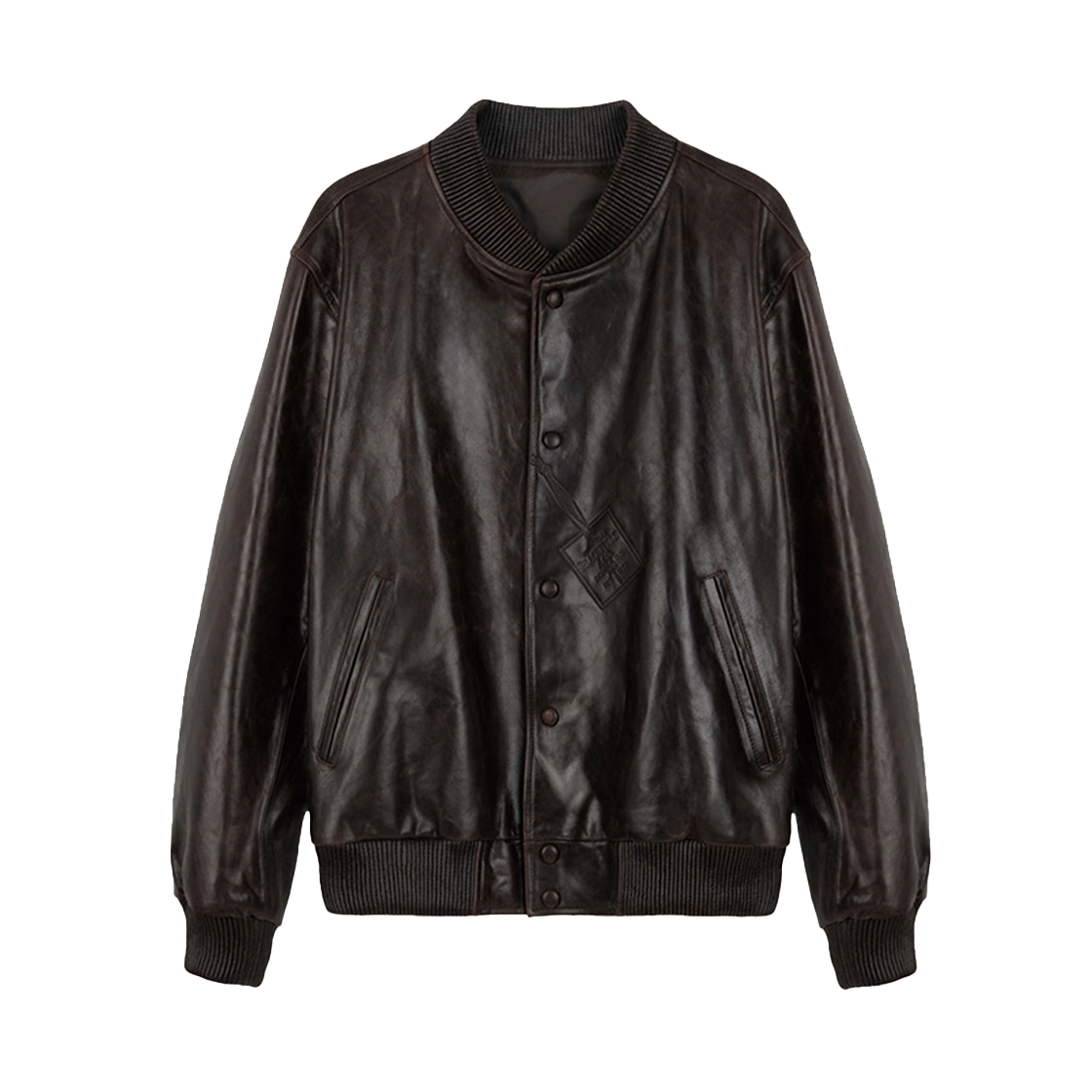 에스티유 스템프 램 스킨 레더 자켓 브라운(STU Stamped Lamb Skin Leather Jacket Brown)