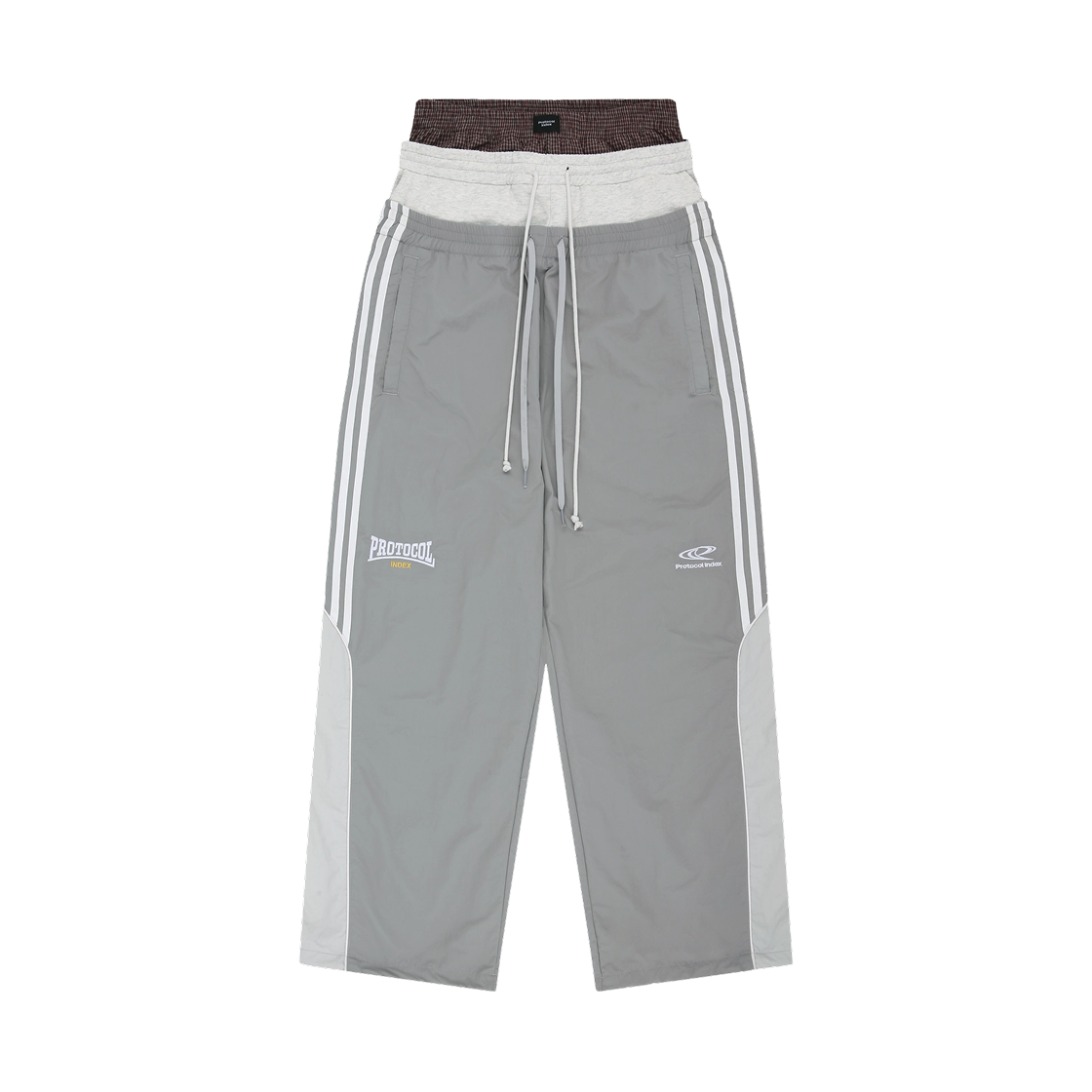 프로토콜 인덱스 3 레이어드 트랙 팬츠 그레이(Protocol Index 3 Layered Track Pants Grey)