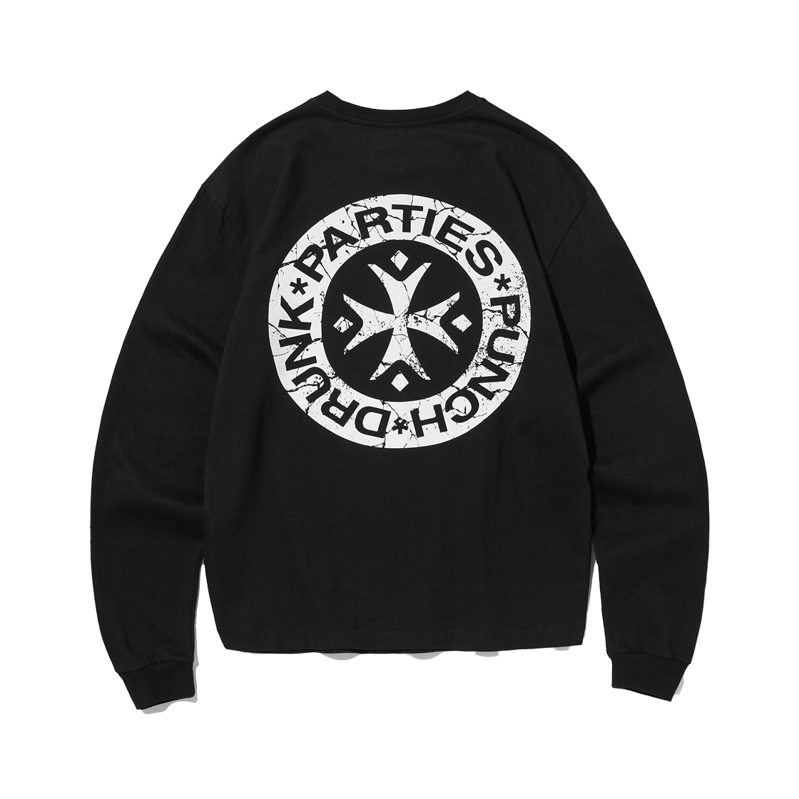 PDP252LS01ABK Punch Drunk Parties Hurt Logo Long Sleeve BLACK