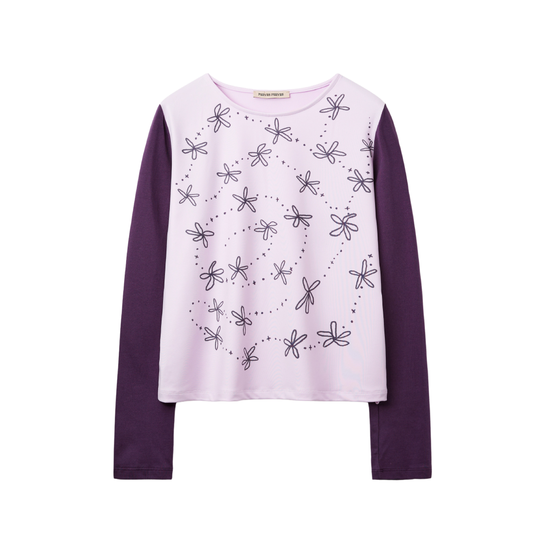 피브스 피브스 핸드 라이팅 플라워 롱 슬리브 탑 핑크