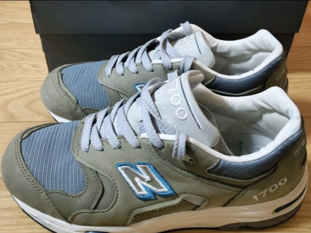 New Balance 1700 Made in USA Brown Steel Blue 착용 스타일