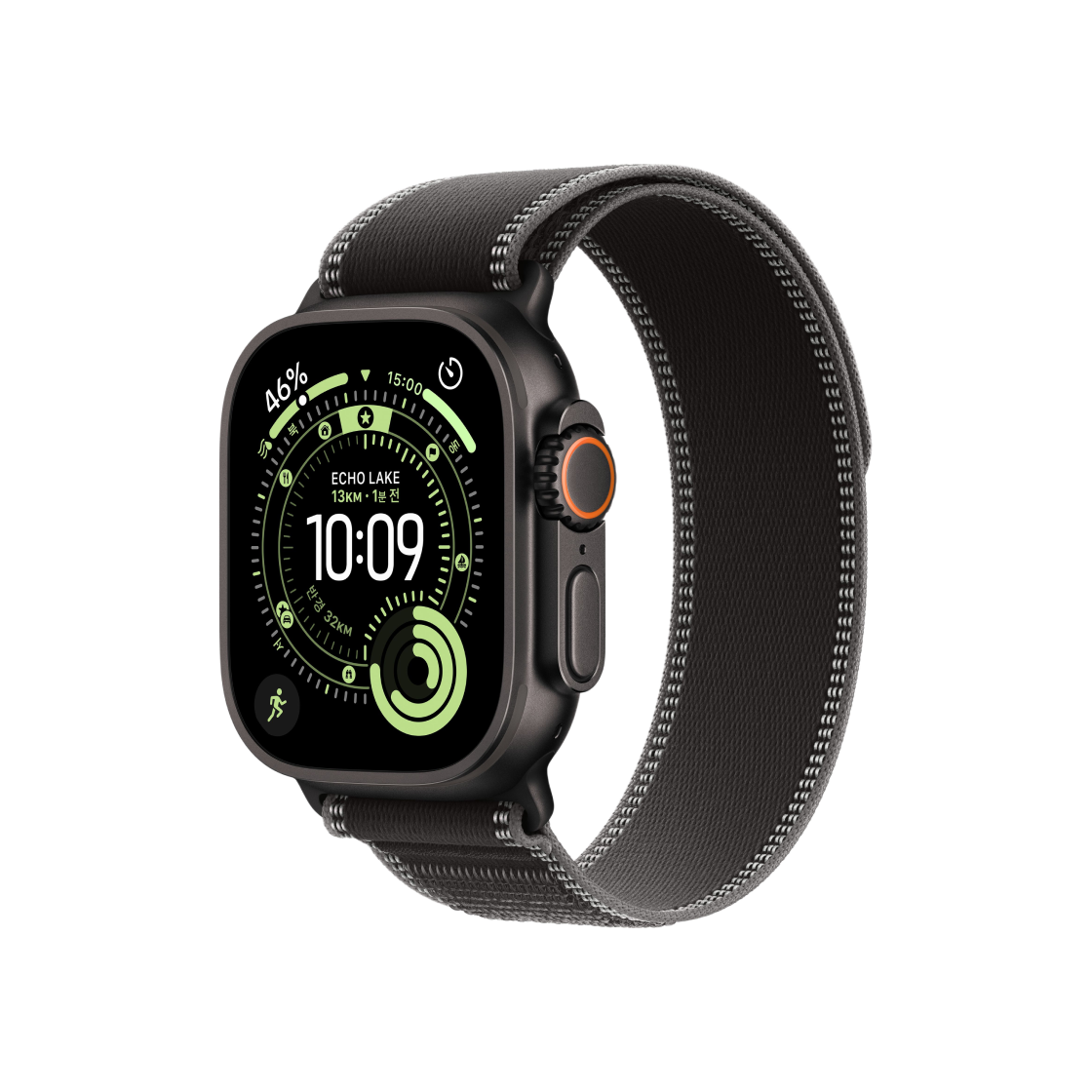 MF1D4KH/A Apple Watch Ultra 3 49mm Black Titanium Case with S/M Trail Loop Black Charcoal (Korean Ver.)