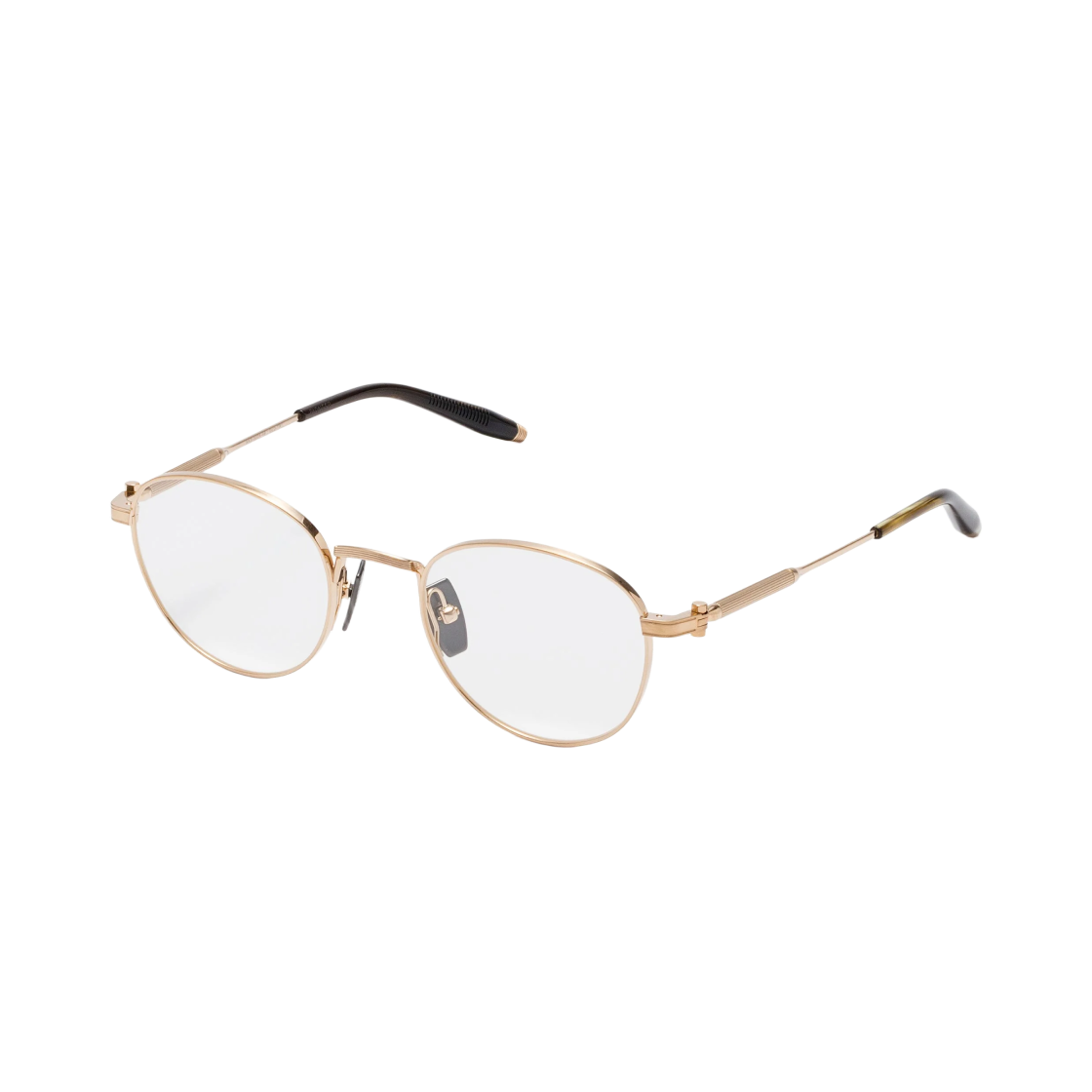 아코니 파이오니어 브러쉬드 화이트 골드 다크 토터스 클리어 렌즈(Akoni Pioneer Brushed White Gold Dark Tortoise Clear Lenses)
