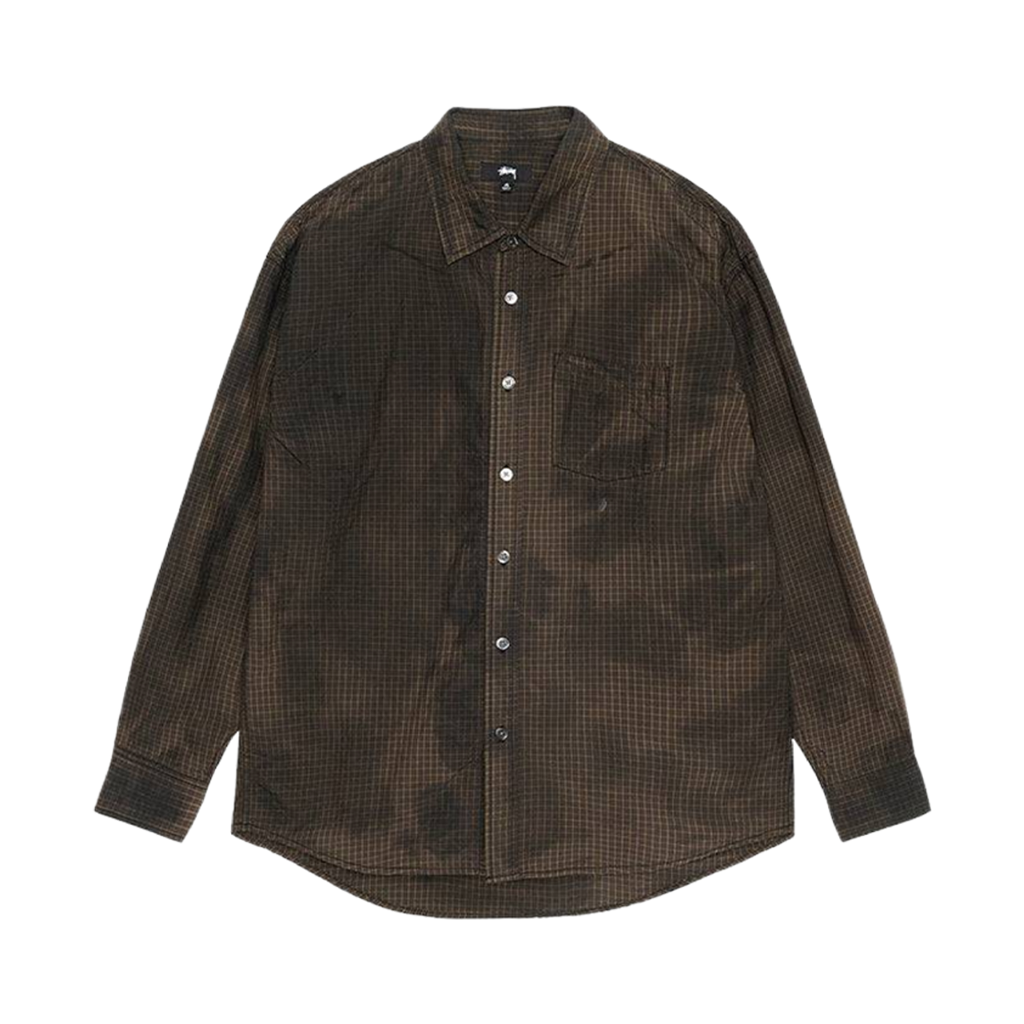 스투시 클래식 롱슬리브 스프레이드 셔츠 탄