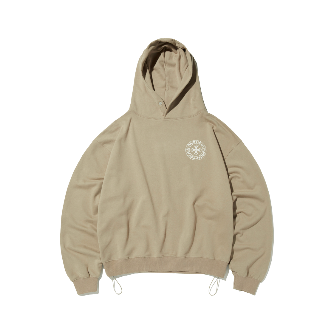 PDP251HD21CSG Punch Drunk Parties Circle Logo Oversized Hoodie SAGE