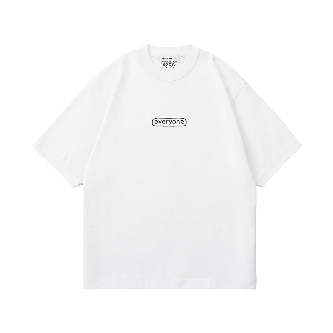 - everyone J.30000 Sketchy Logo Short Sleeve T-Shirt White