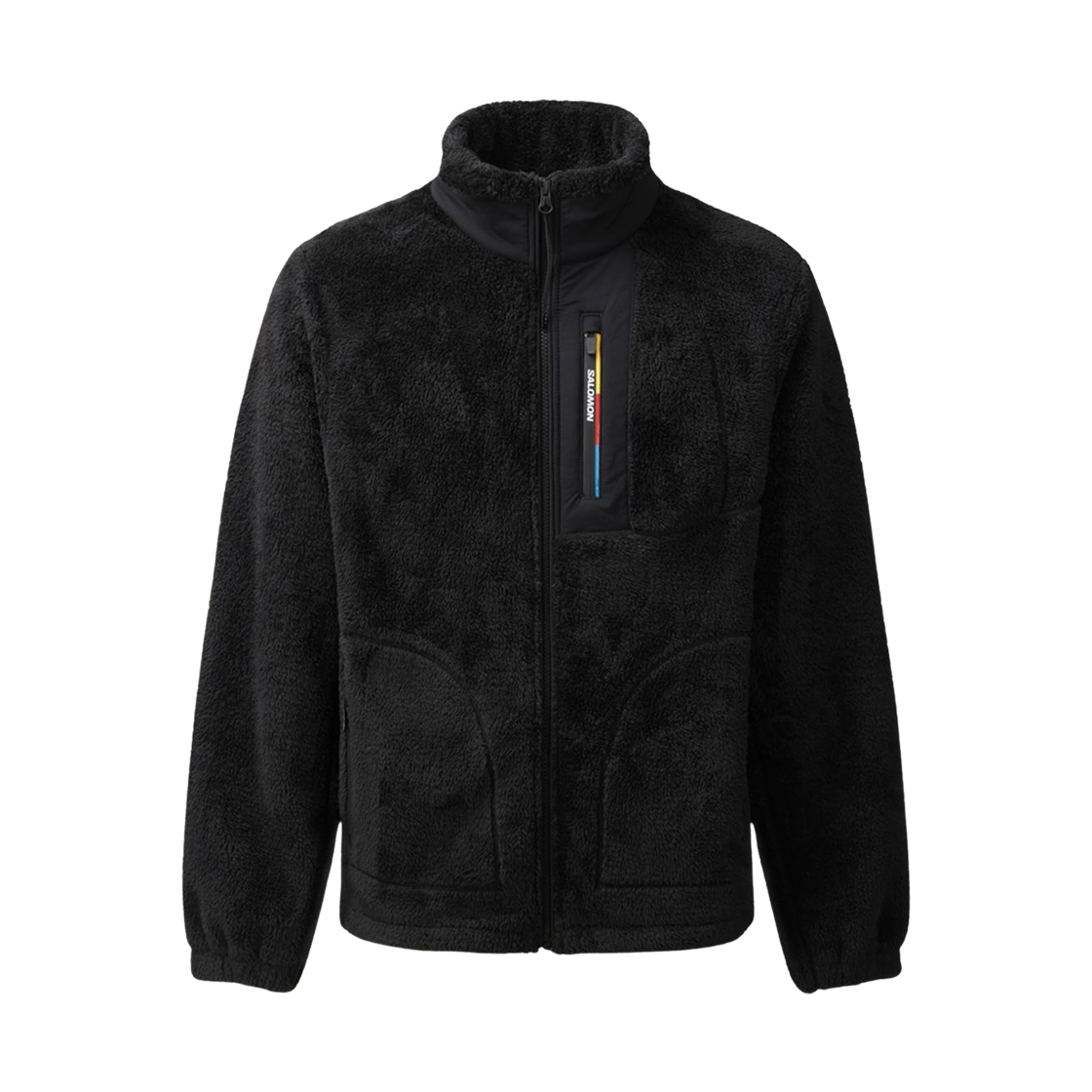 살로몬 레이스 플래그 스탠넥 플리스 자켓 블랙(Salomon Race Flag Stand-Neck Fleece Jacket Black)