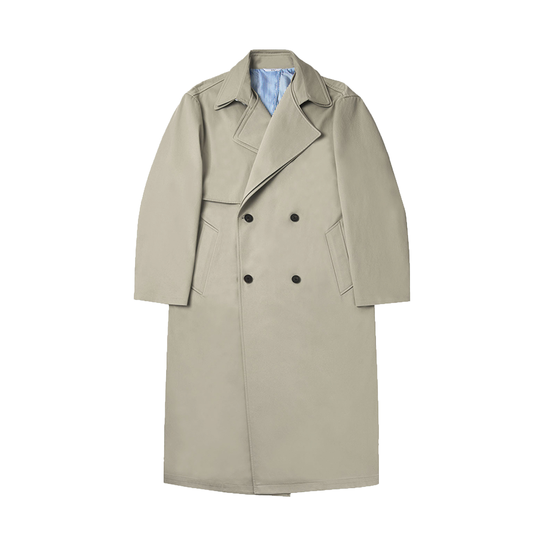 2503MLCBG2 STU Layered Lapel Trench Coat Beige