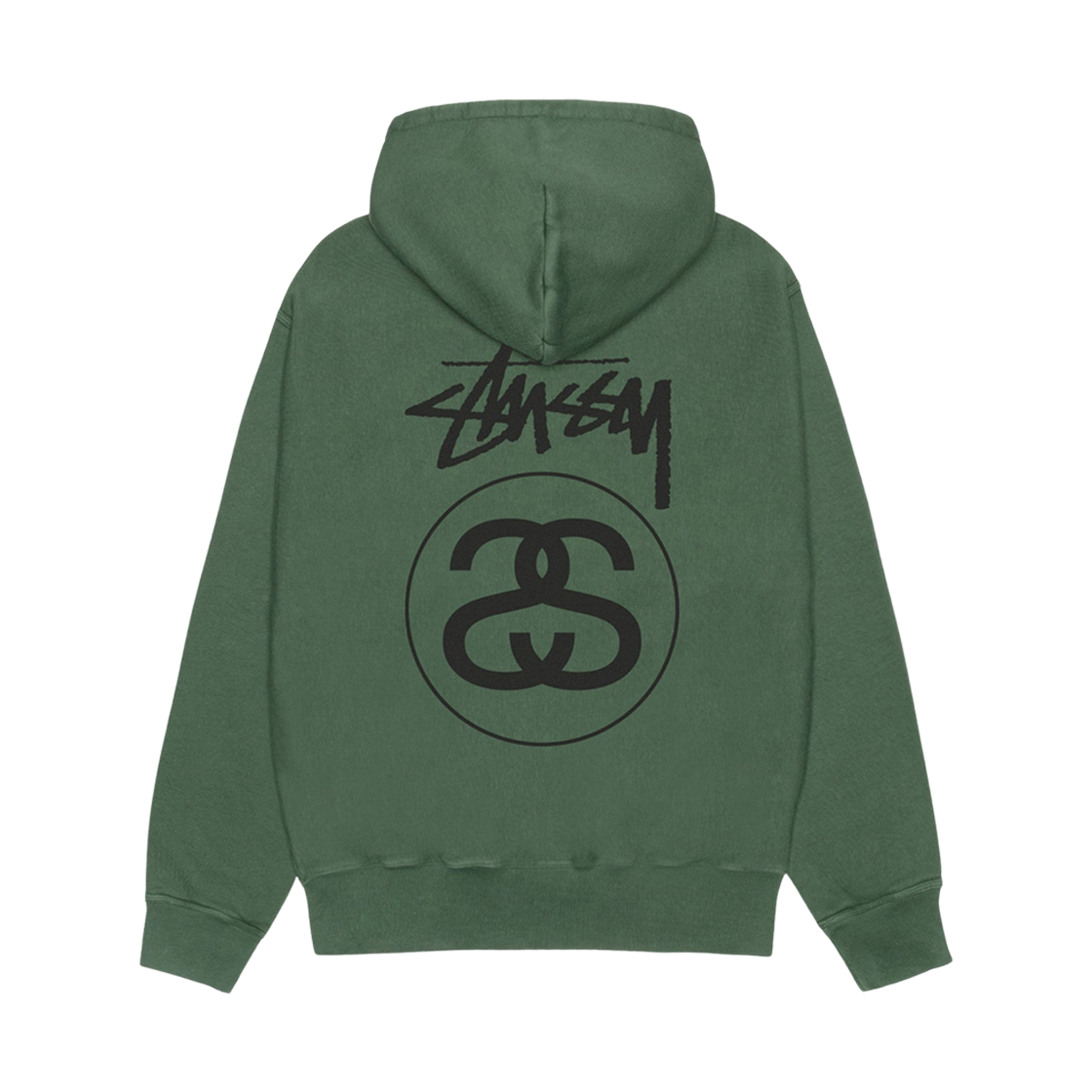 1925118 Stussy Stock Link Pigment Dyed Hoodie Pine