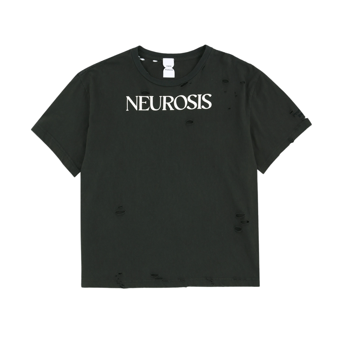 프로토콜 인덱스 뉴로시스 디스트레스드 티셔츠 블랙(Protocol Index Neurosis Distressed T-Shirt Black)
