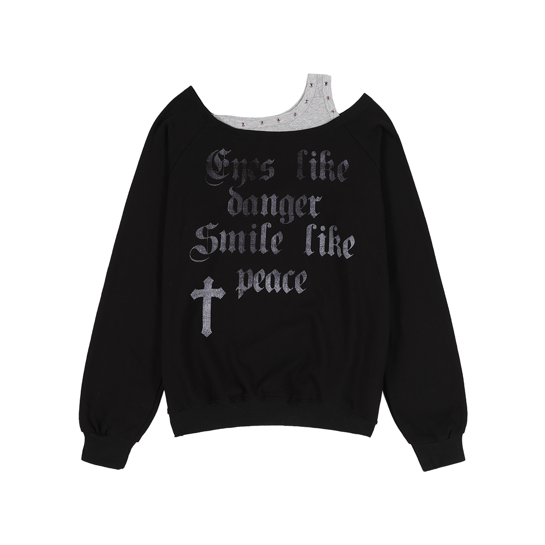 팬시클럽 로저리 노이어 스웻셔츠 블랙