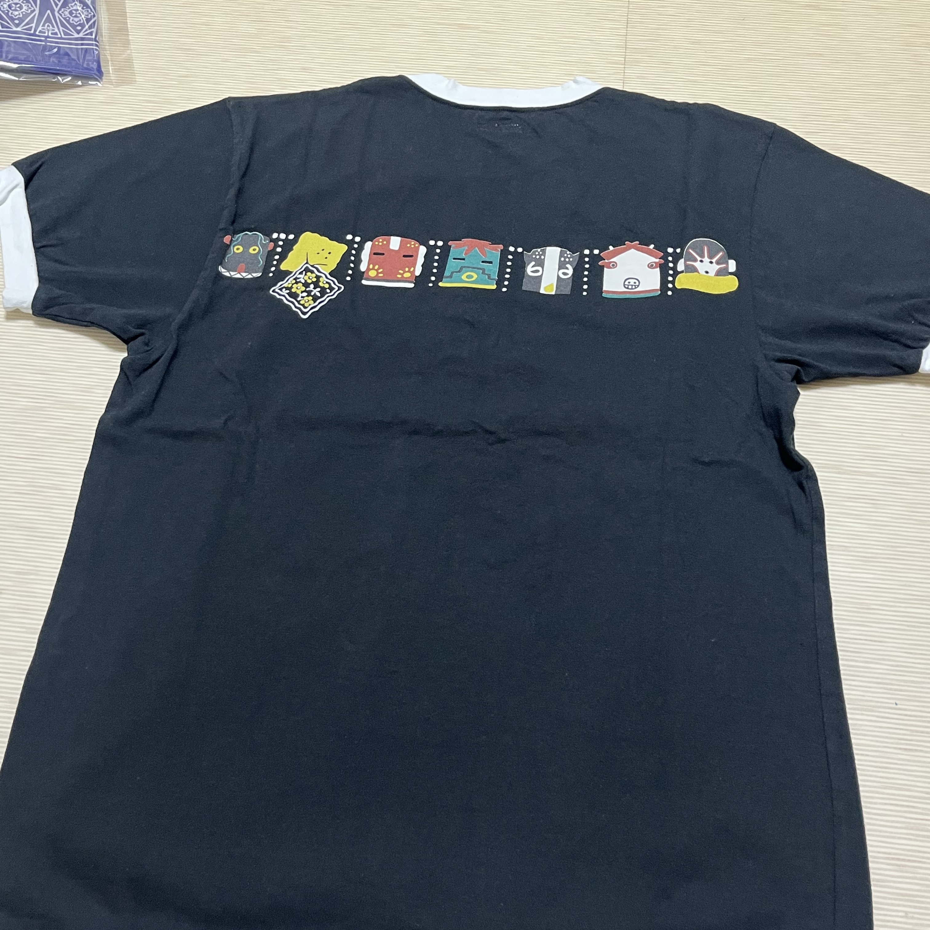 Kapital 20 Jersey Ringer T-Shirt Peckish & Kachina Pt Black 착용 스타일 - 4