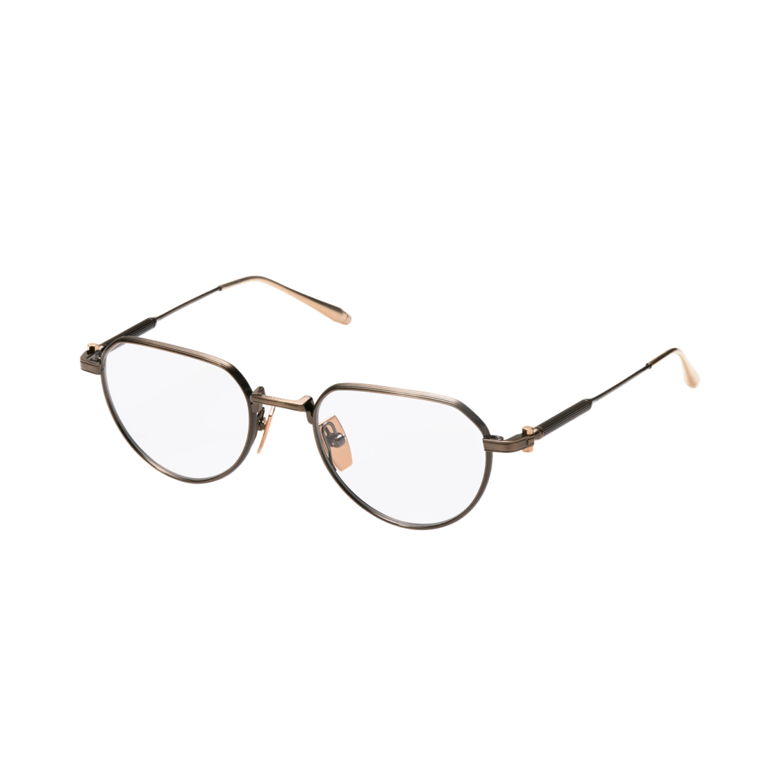 아코니 아르테미스 앤티크 12K 골드 브러쉬드 12K 골드 클리어 렌즈(Akoni Artemis Antique 12k Gold Brushed 12k Gold Clear Lenses)