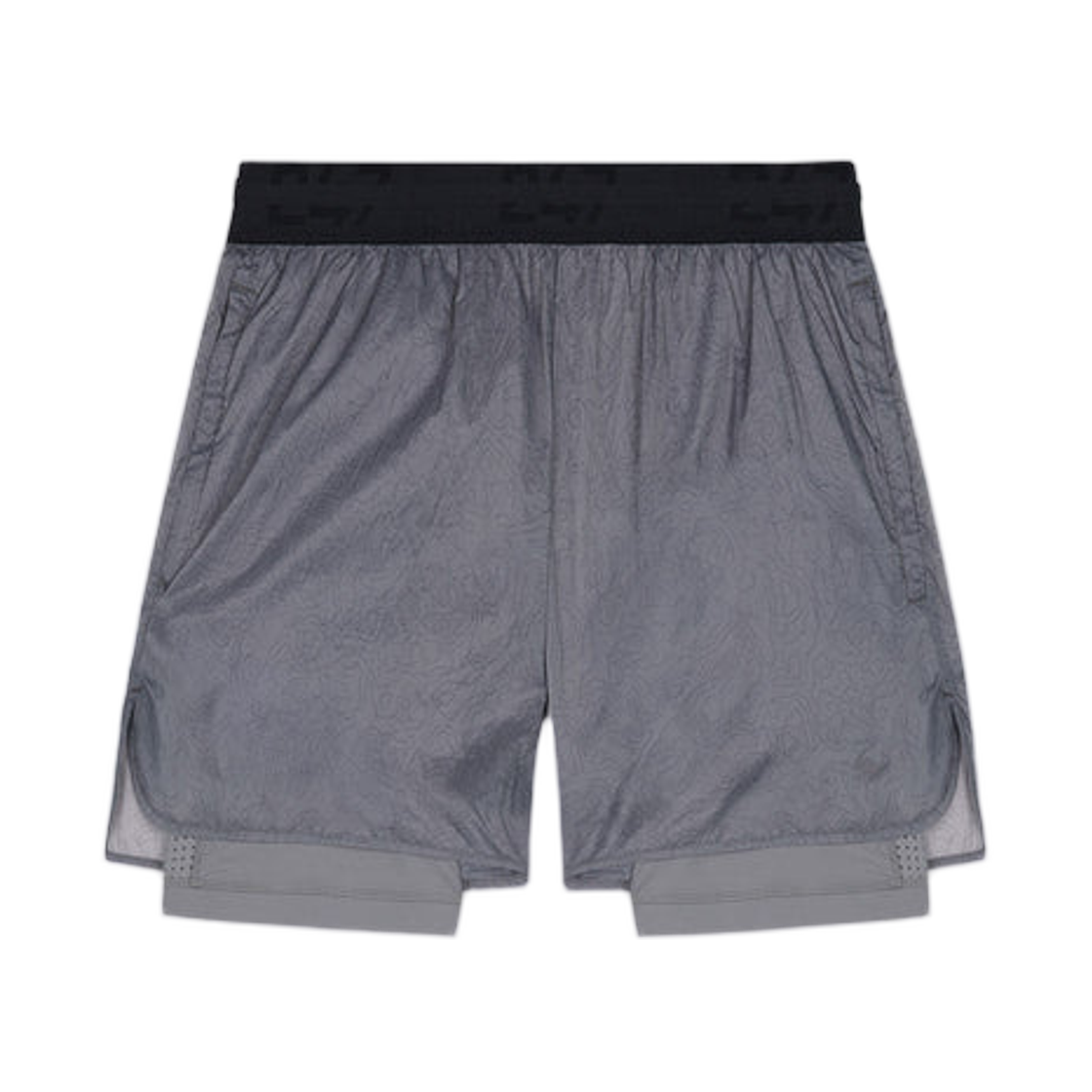 247리프레젠트 247 콘투어 투-인-원 런 쇼츠 티타늄(247represent 247 Contour 2-In-1 Run Shorts Titanium)