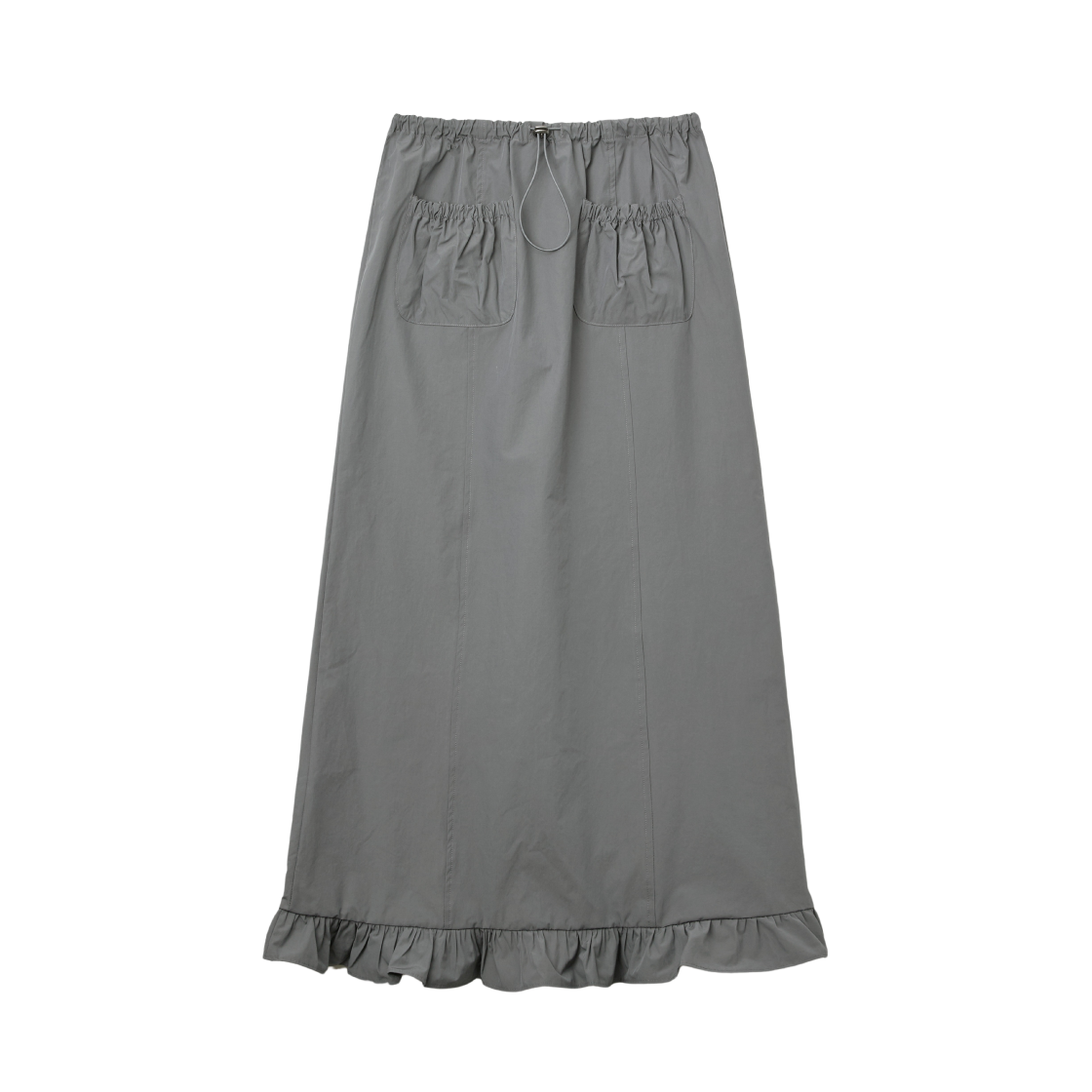 피브스 피브스 머메이드 프릴 맥시 스커트 차콜