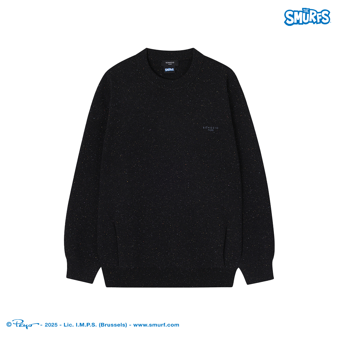 송지오옴므 하이드 앤 식 크루넥 네프 니트 블랙(SONGZIO HOMME Hide And Seek Crewneck Nep Knit Black) - 3