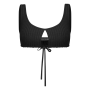 Juukiff Front String Bra In Wool Charcoal