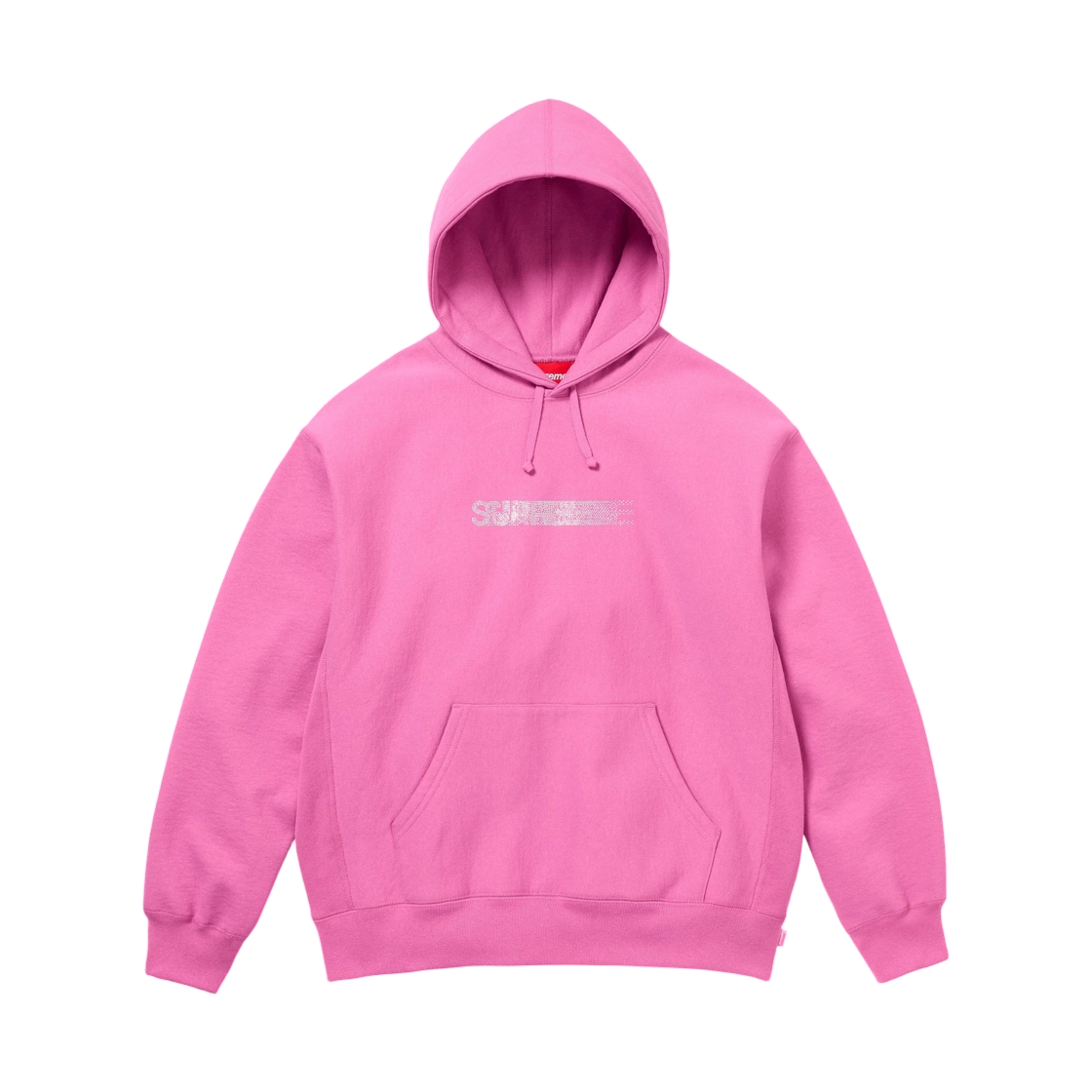 슈프림 스와로브스키 모션 로고 후드 스웨트셔츠 핑크 - 25FW