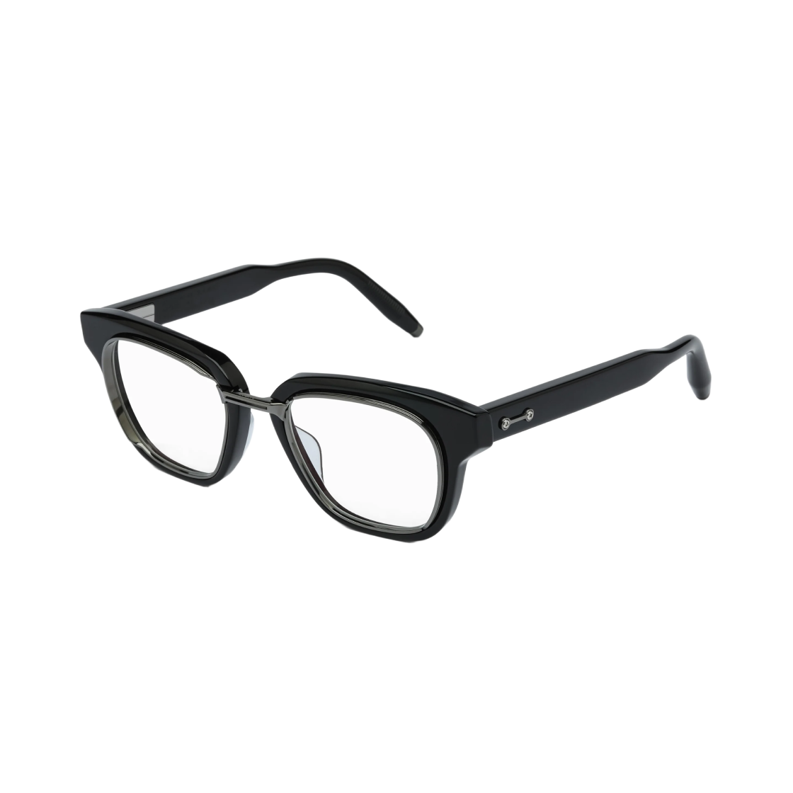 아코니 아폴로 RX 블랙 블랙 로듐 클리어 렌즈 - 몰디드 핏(Akoni Apollo RX Black Black Rhodium Clear Lenses - Molded Fit)