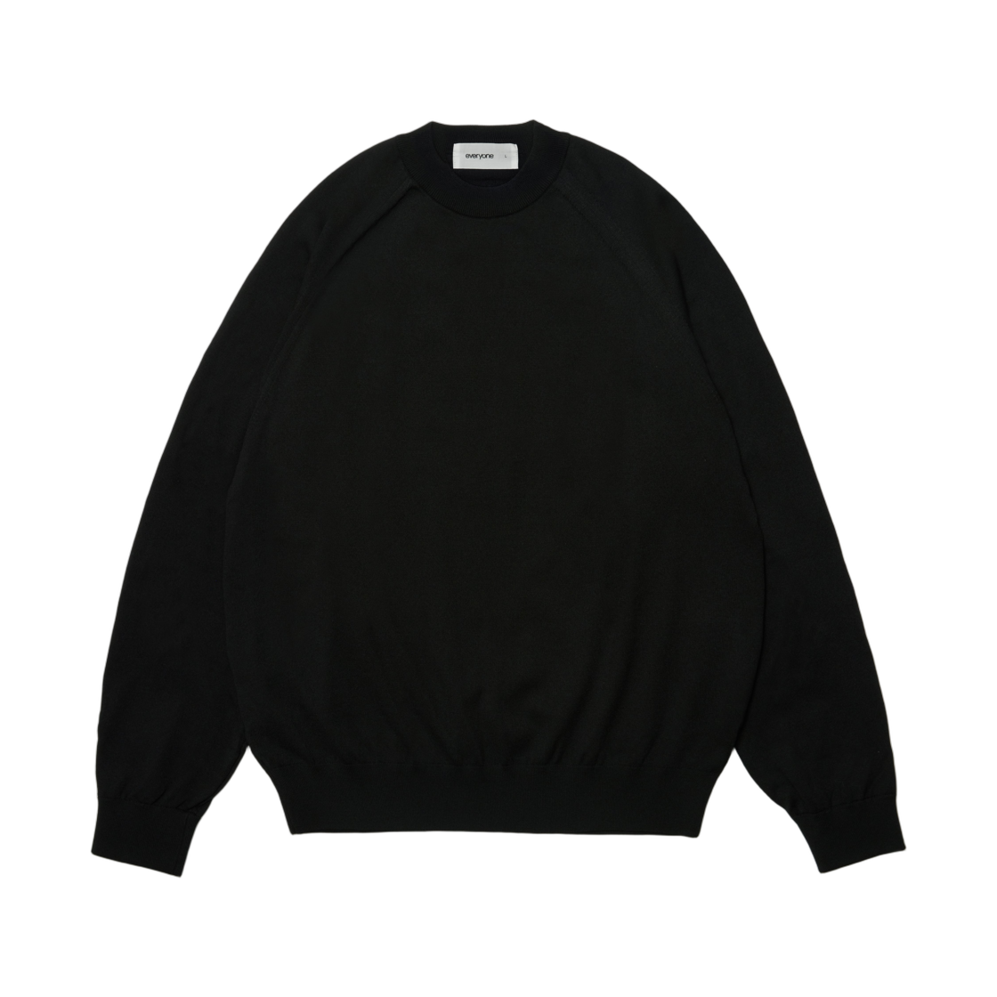 - everyone High Gauge Knit Sweater Black