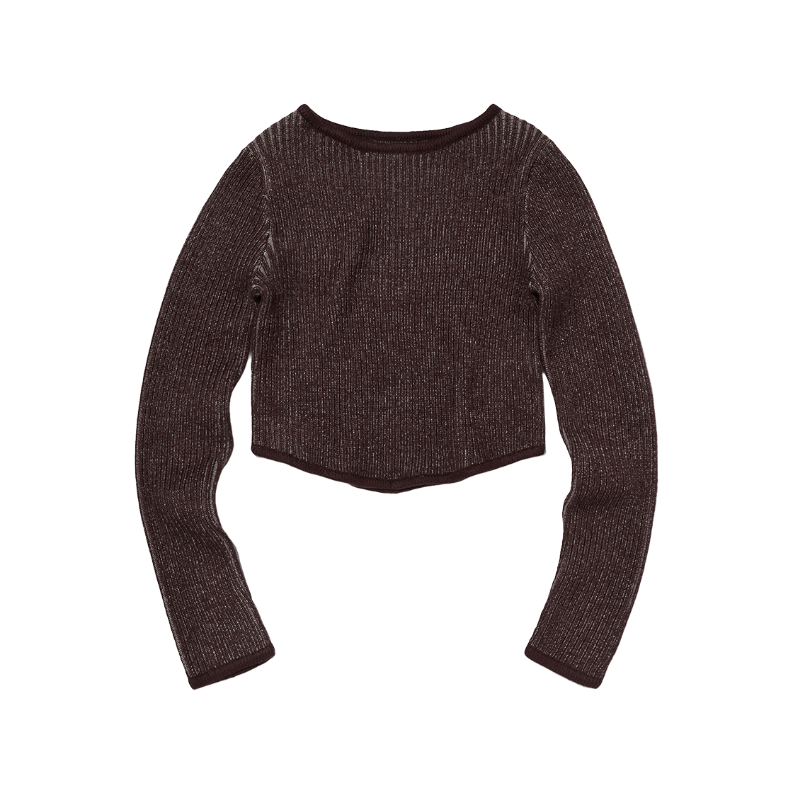 SDEFKN101BN Suade Washed Rib Knit Borwn