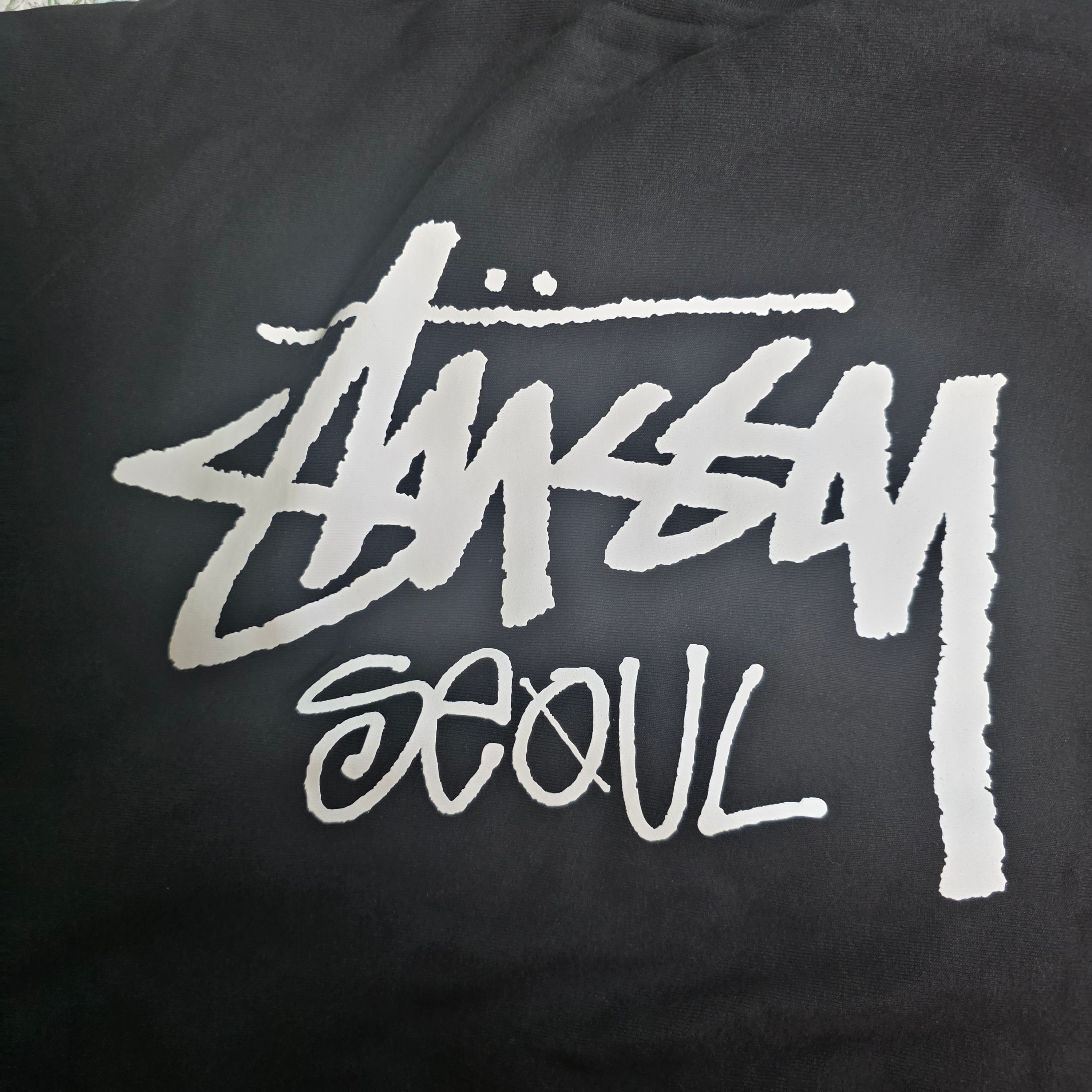 Stussy Stock Seoul Zip Hood Black 착용 스타일 - 2