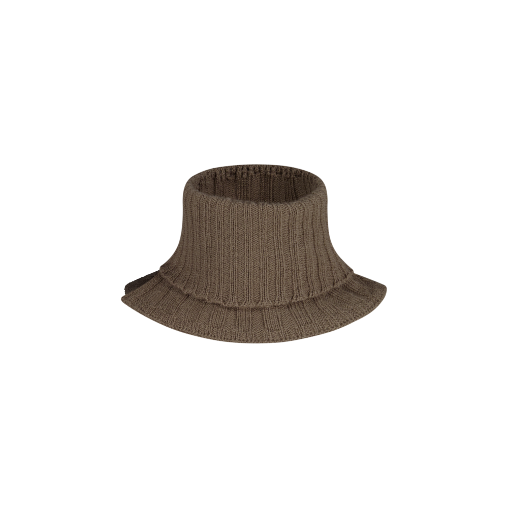 쥬키프 울 리버시블 넥 워머 모카 브라운(Juukiff Reversible Neck Warmer In Wool Mocha Brown)