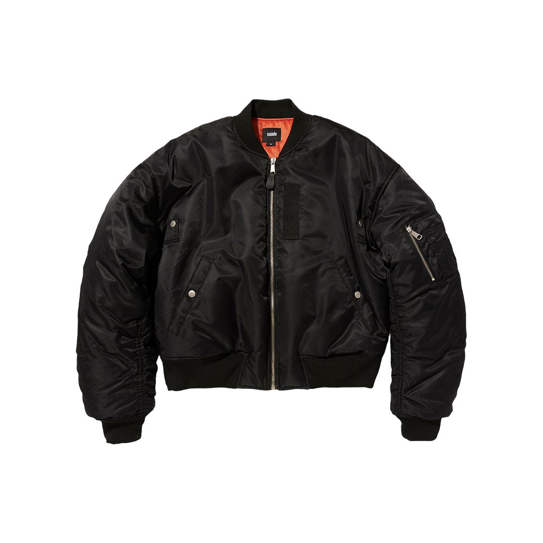 SDEFJA203BK Suade Cropped Ma-1 Black