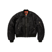 Suade Cropped Ma-1 Black