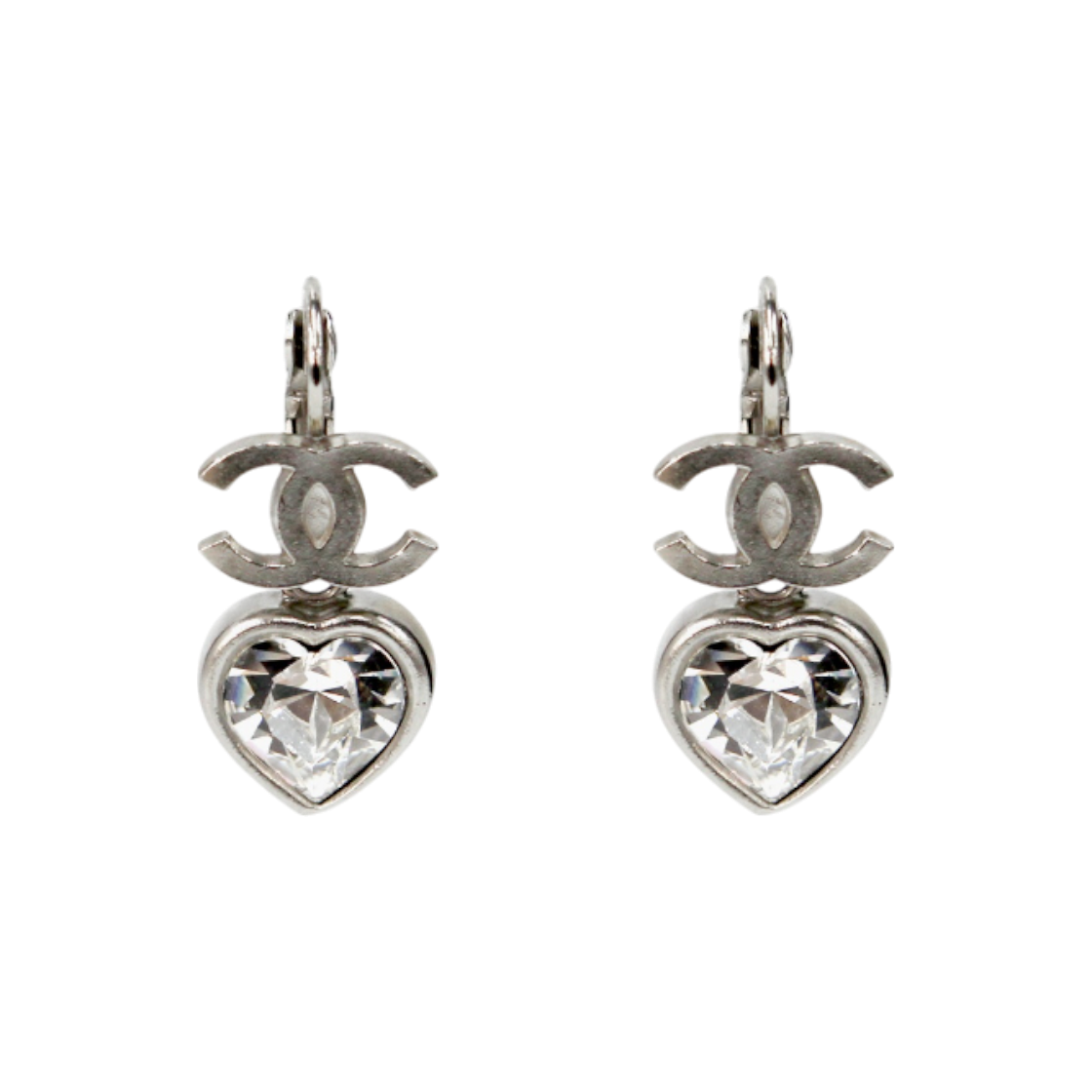 샤넬 하트 큐빅 CC 귀걸이 A-B32953(Chanel Heart Cubic CC Earrings A-B32953) - 1