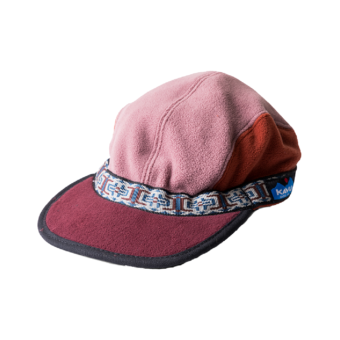 카부 플리스 스트랩 캡 로즈 블록(KAVU Fleece Strap Cap Rose Block)