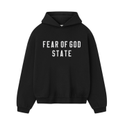 Essentials 90's Fleece Hoodie Jet Black - 25FW