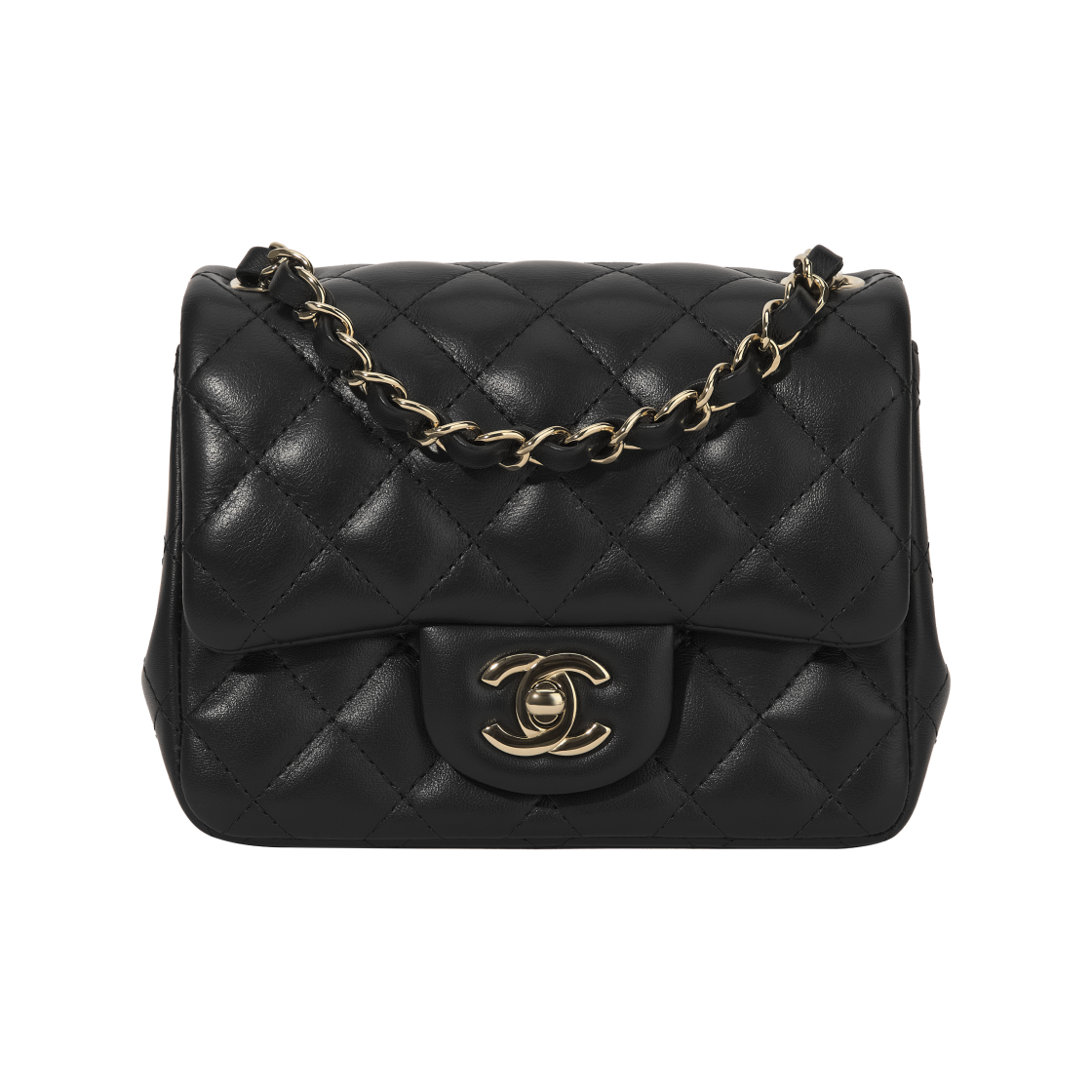 샤넬 미니 플랩백 램스킨 & 골드 메탈 블랙(Chanel Mini Flap Bag Lambskin & Gold Black)