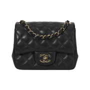 Chanel Mini Flap Bag Lambskin & Gold Black