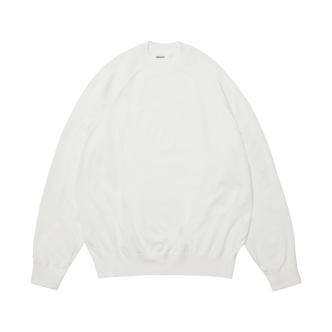 - everyone High Gauge Knit Sweater White